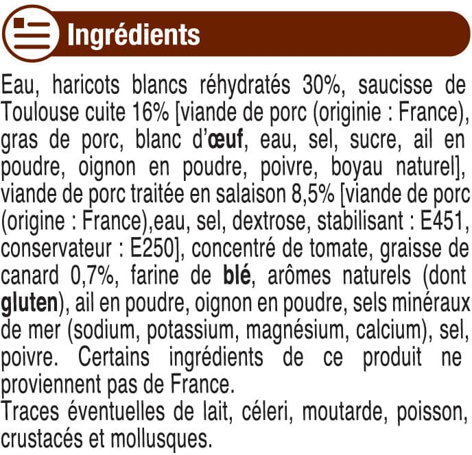 U Cassoulet Toulousain packshot
