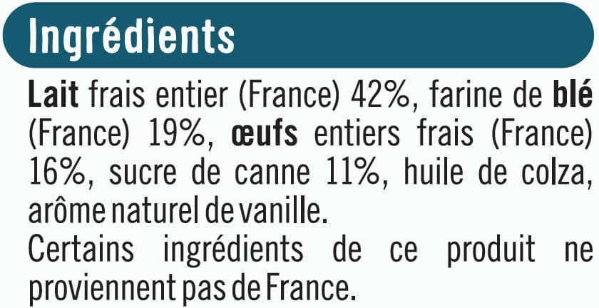 U Petites crêpes au sucre de canne packshot
