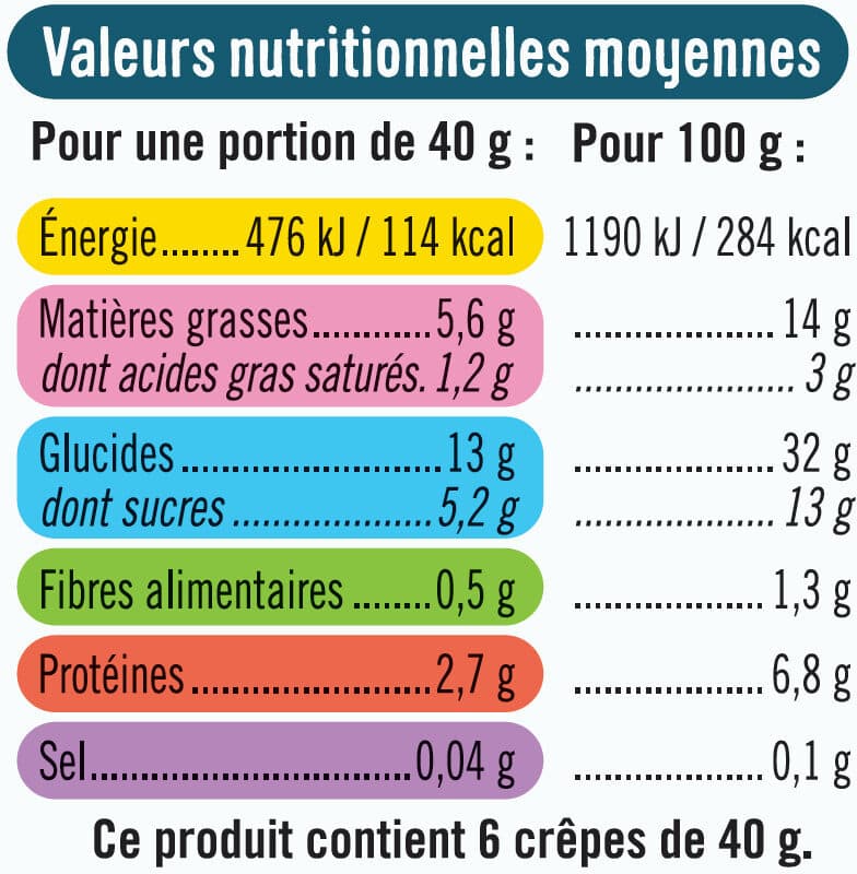 U Petites crêpes au sucre de canne packshot