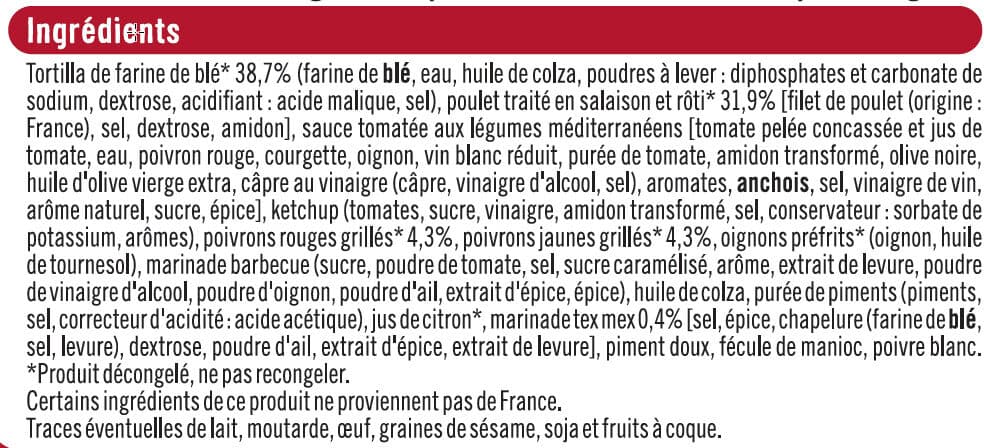 U Fajitas de poulet rôti à la méxicaine packshot