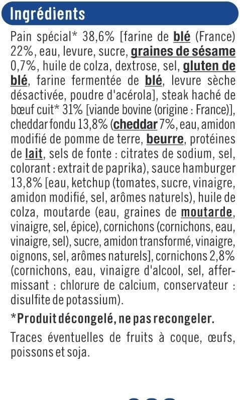 U Cheese burger x2 - 290g packshot