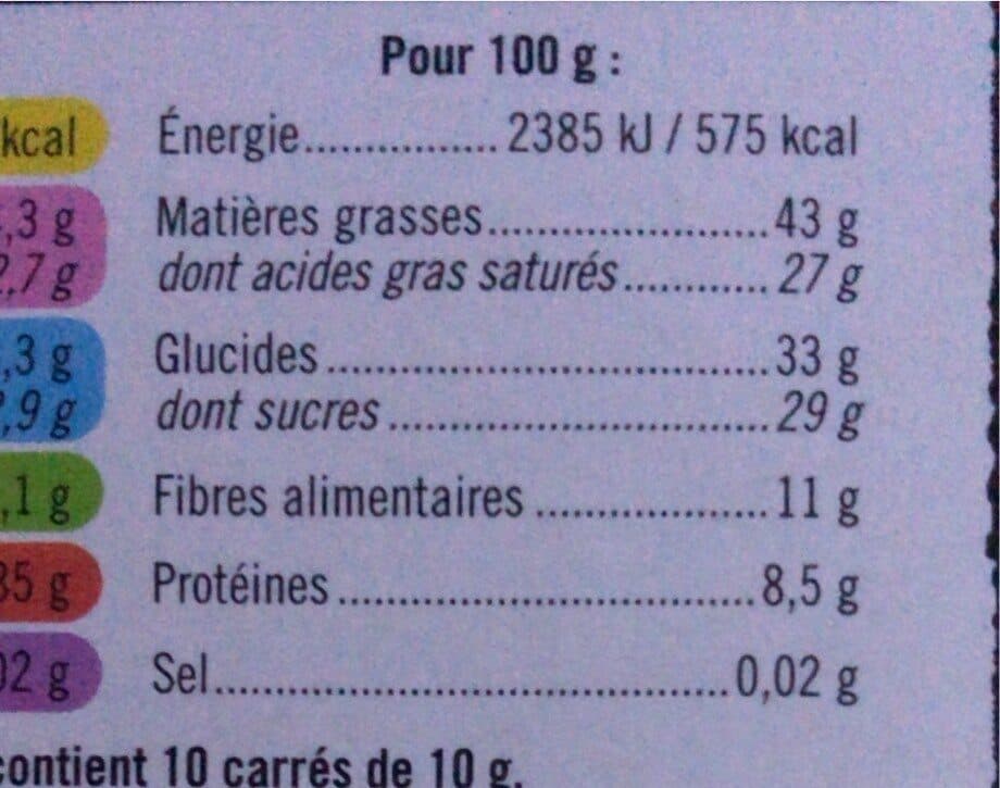 U Chocolat noir dégustation 72% cacao tablette, 2x100g packshot
