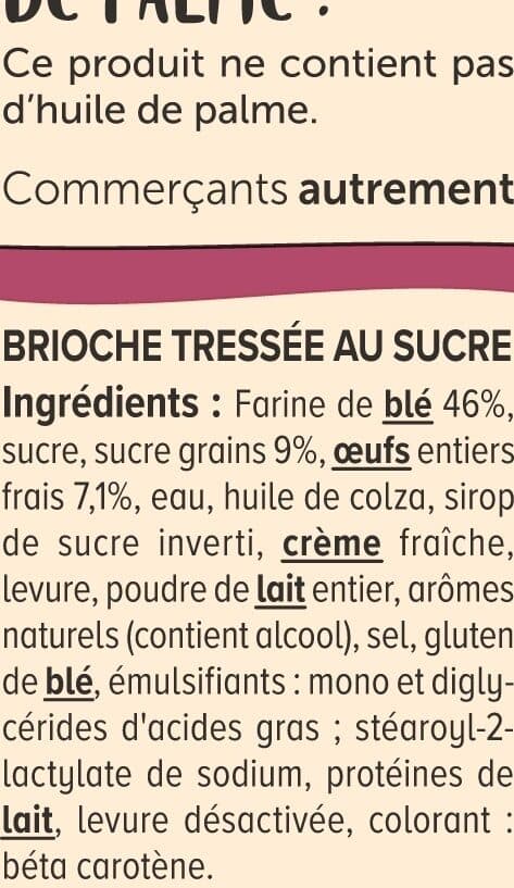 U Brioche tressée aux perles de sucre 450g packshot