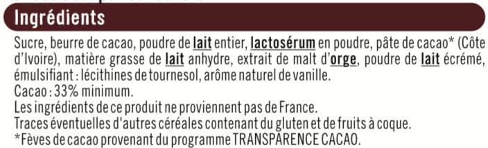 U Chocolat au lait dégustation douceur packshot