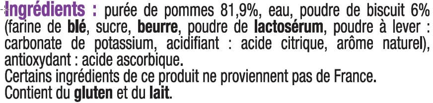 U Petits pots dessert pomme et biscuit packshot