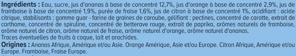 U Bâtonnets glace à l'eau aromatisée Rainbow - x8 - 320g packshot