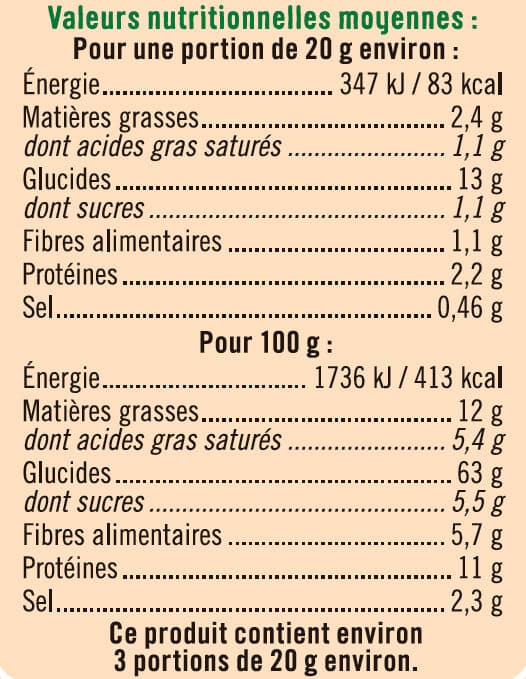 U Crackers 3 graines sésame, lin et chia packshot