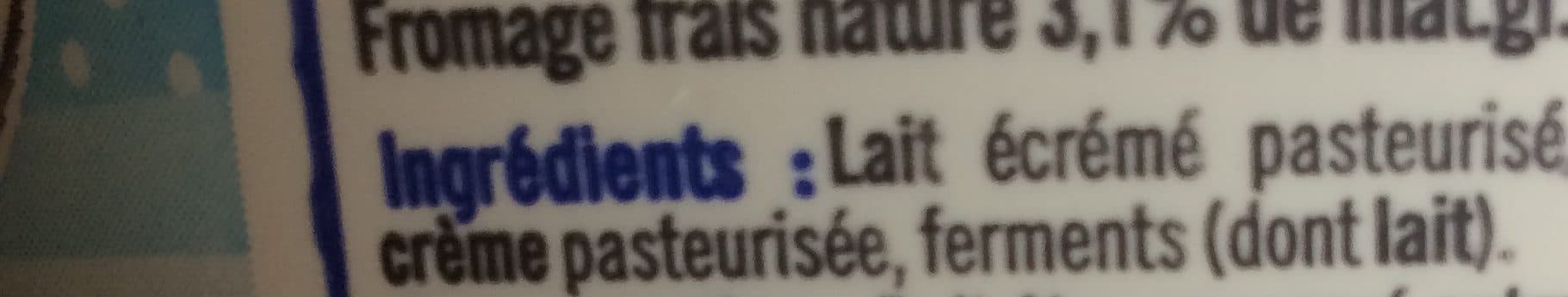 Magasin U L'original Fromage Blanc Nature 3.1% packshot