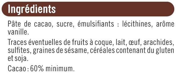 U Palets chocolat noir paquet de 200g packshot
