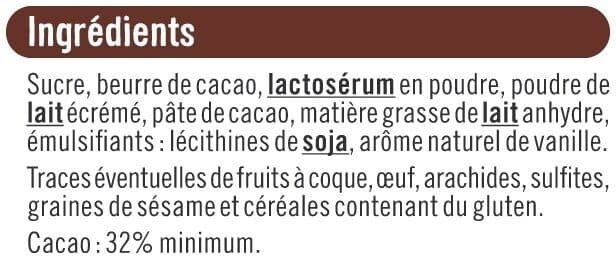 U Palets chocolat lait paquet de 200g packshot