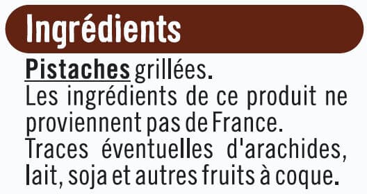 U Eclats de pistaches sachet de 50g packshot