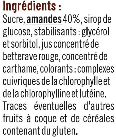 U Pâte d'amandes 3 couleurs paquet de 150g packshot