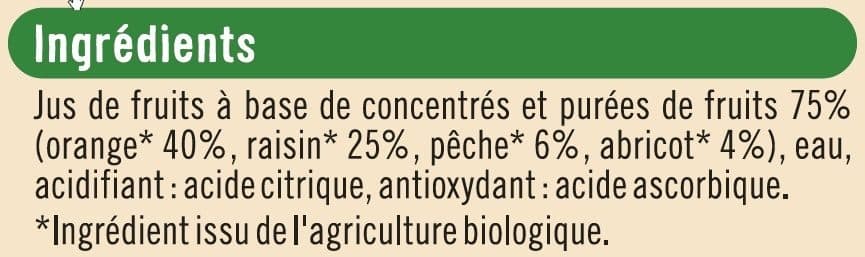 U Nectar multifruits sans sucre ajoutés packshot