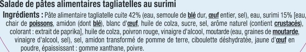 U Salade de tagliatelles au surimi packshot
