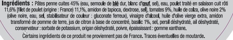 U Salade Penne avec poulet et tomate 300g packshot