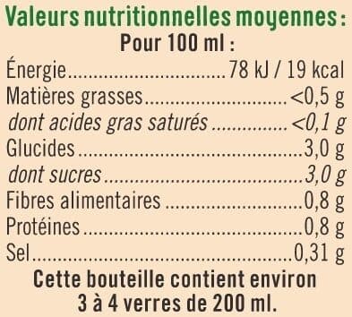 U Pur jus de tomate salé bouteille en verre de 75cl packshot