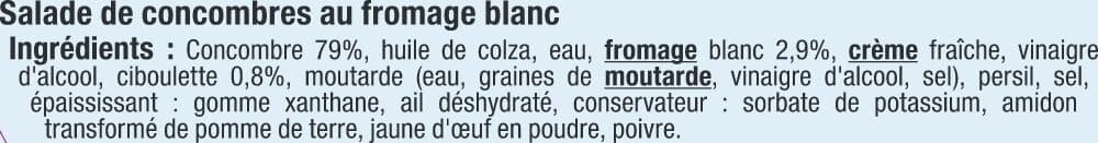 U Salade de concombre, fromage frais et ciboulette 300g packshot
