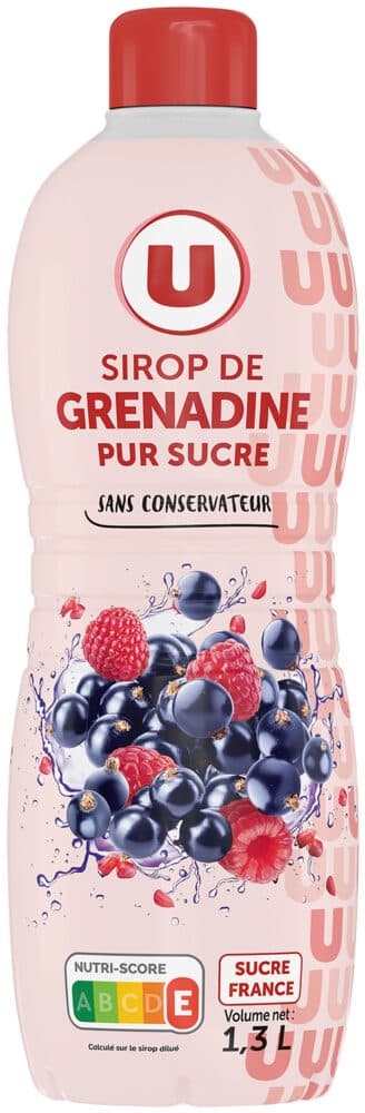 U Sirop de grenadine bouteille de 1,3l packshot