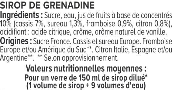 U Sirop de grenadine bouteille de 1,3l packshot