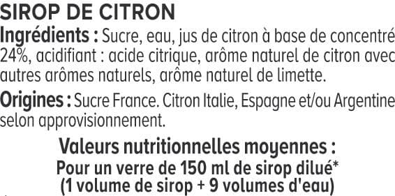 U Sirop de citron bidon de 1,3l packshot