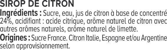 U Sirop de citron packshot