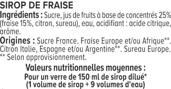 U Sirop à la fraise bidon de 1,3l packshot