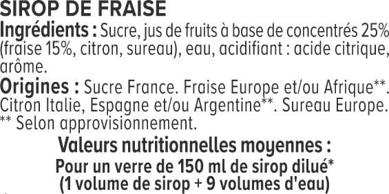 U Sirop à la fraise bidon 1,3litre dont 20cl offert packshot
