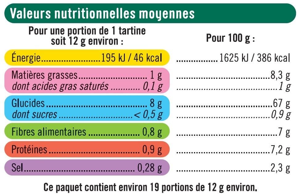 U Tartines croustillantes à l'avoine sans gluten 230g packshot