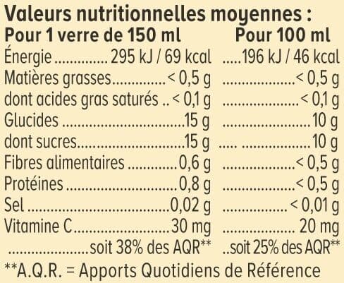 U Pur jus d'orange sans pulpe, zéro résidu de pesticides, bouteille 2L packshot
