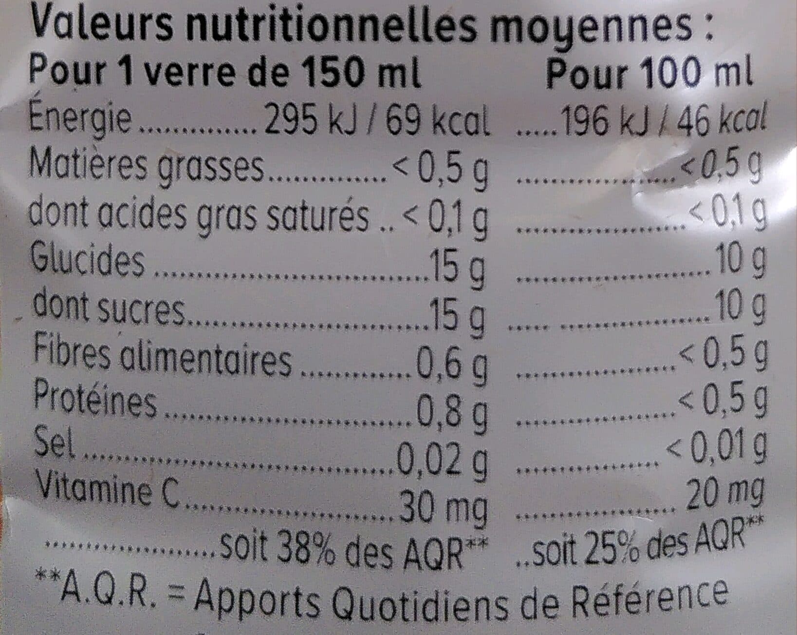 U Pur jus d'orange sans pulpe, zéro résidu de pesticides, bouteille 2L packshot