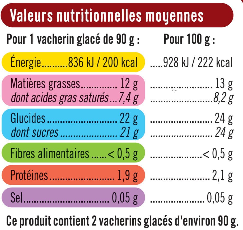 U Vacherins glacés fraise vanille coeur meringue packshot
