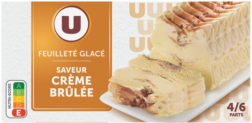 U Feuilleté glacé parfum crème brulée 350g packshot