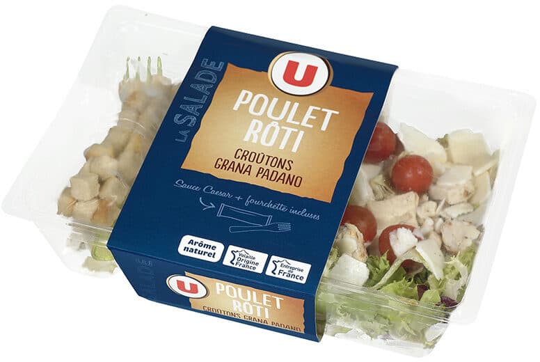 U Salade poulet rôti et croûtons de Grana Padano AOP packshot