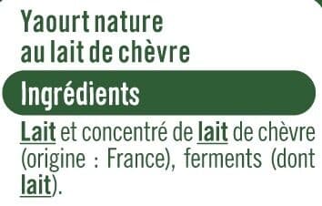 U Yaourt au lait de chèvre nature 4x125g packshot