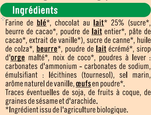 U Biscuits Sablés bio nappés au chocolat au lait étui de 200g packshot