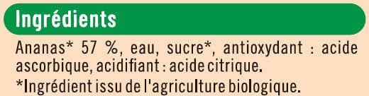 U Morceaux d'ananas au sirop bio packshot