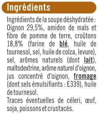 U Soupe instantanée à l'oignon et croûtons aromatisée packshot