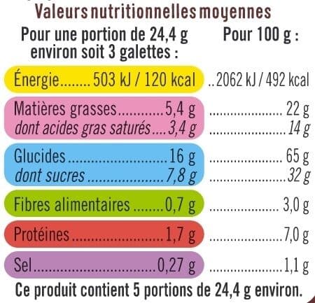 U Biscuits Galettes bretonnes aux pépites de chocolat 130g packshot