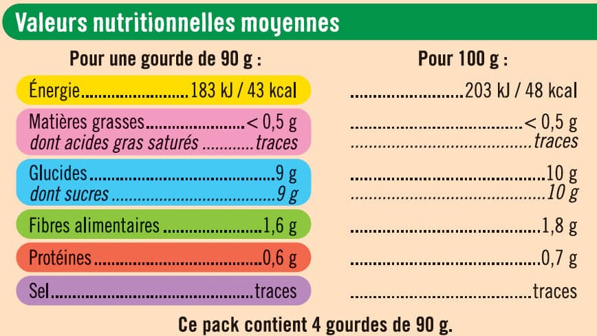 U Purée pomme abricot sans sucres ajoutés 4 gourdes de 90g packshot