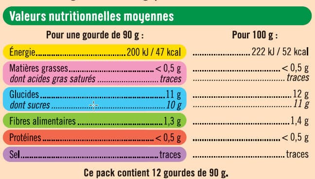 U Purée pomme sans sucres ajoutés 12 gourdes de 90g packshot