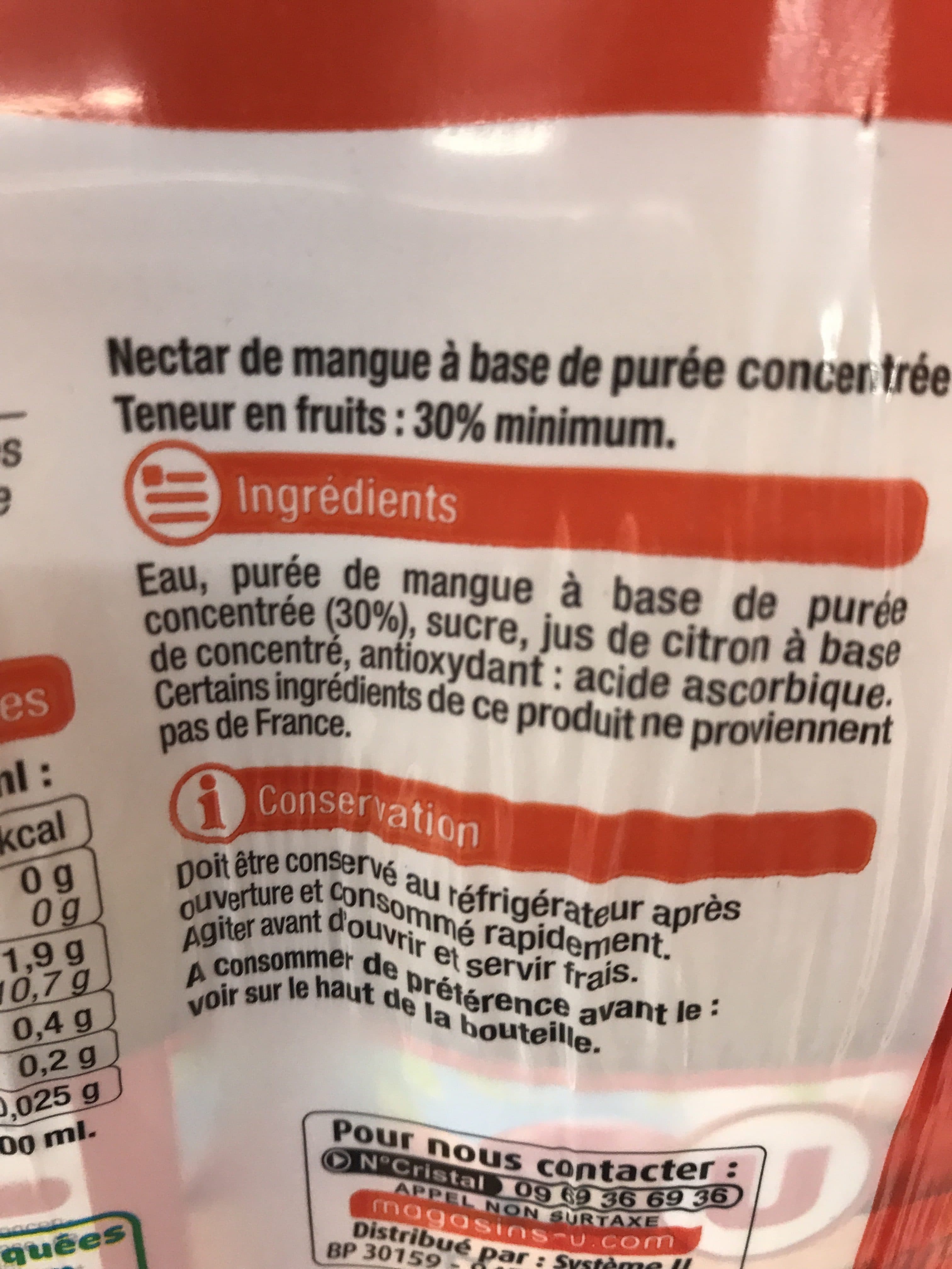U Fruit gourmands mangue packshot
