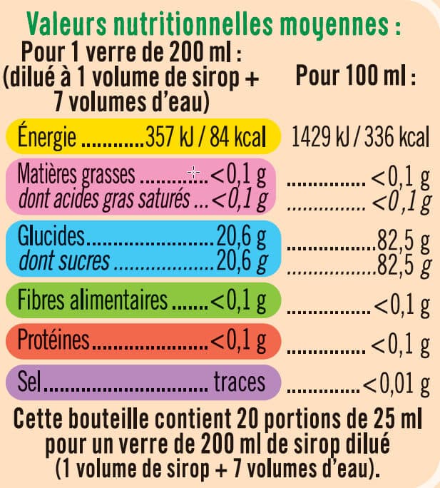 U Sirop cassis bouteille en verre de 50cl packshot