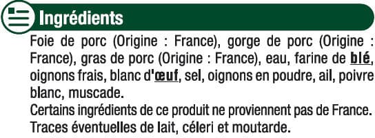 U Pâté de campagne pur porc qualité supérieure packshot