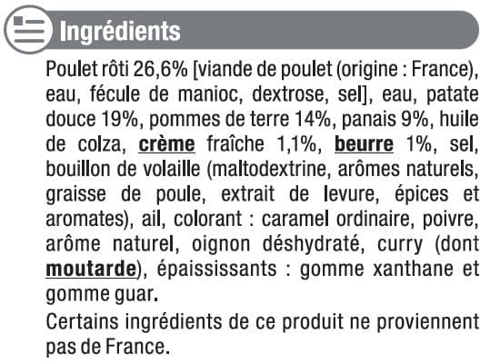 U Poulet rôti avec purée de patate douce packshot