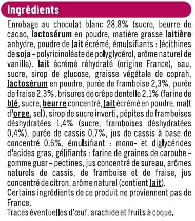U Bâtonnets glacés folie lactée fruits rouges - x4 278g packshot
