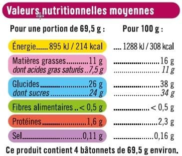 U Bâtonnets glacés folie lactée fruits rouges - x4 278g packshot