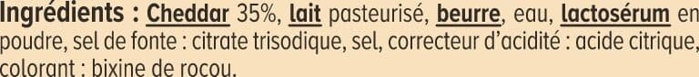 U Tranches de fromage fondu au cheddar pour hamburger 19% de MG, x20 -340g packshot