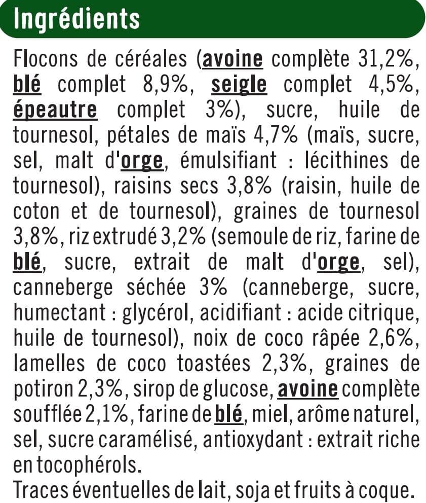 U Croustillant aux fruits et graines packshot