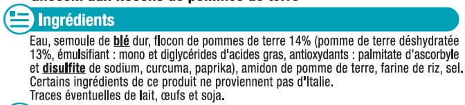 U Gnocchi aux flocons de pommes de terre packshot