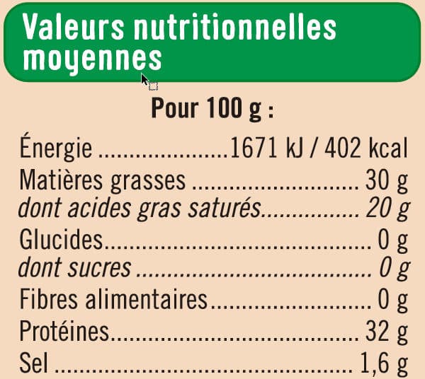 U Parmigiano reggiano râpé AOP lait cru 30% de MG packshot